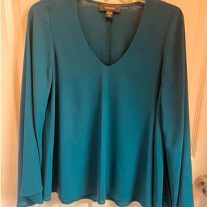 Karen Kane Teal Long Sleeve Blouse